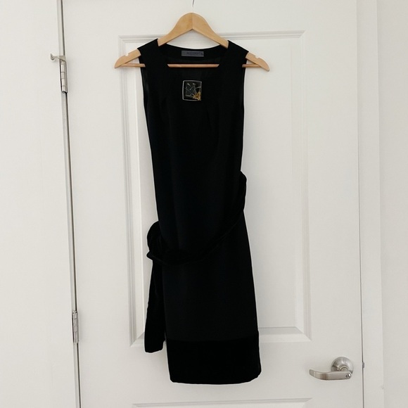 Etro Wool Velvet Belted Sheath Dress Enamel Detail - Picture 1 of 8